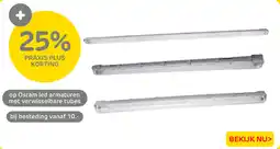 Praxis Osram led armaturen met verwisselbare tubes aanbieding
