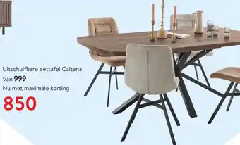 Uitschuifbare eettafel Caltana