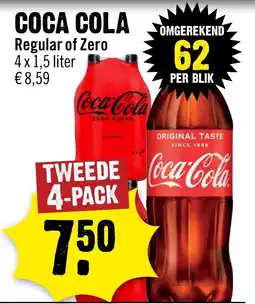 Dirck 3 Coca Cola Regular of Zero aanbieding