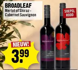 Dirck 3 Broadleaf Merlot of Shiraz - Cabernet Sauvignon aanbieding