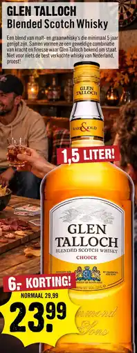 Dirck 3 Glen Talloch Blended Scotch Whisky aanbieding