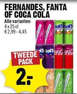 Dirck 3 fernandes, fanta of coca cola aanbieding