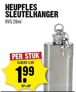 Dirck 3 heupfles sleutelhanger aanbieding