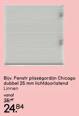 Leen Bakker Fenstr plisségordijn Chicago aanbieding