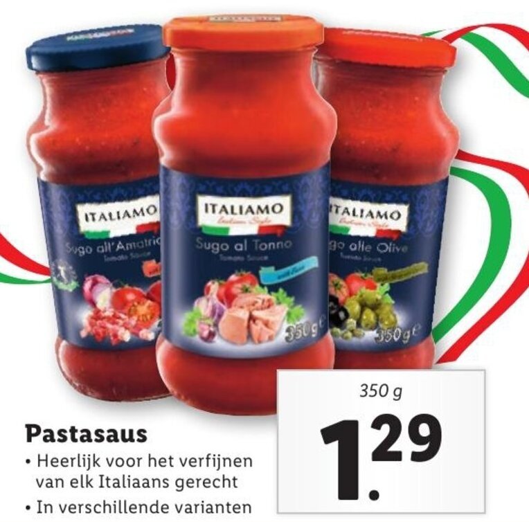 Pastasaus 350g aanbieding bij Lidl