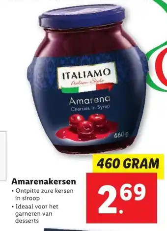 Lidl Amarenakersen 460g aanbieding