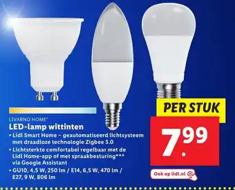 Lidl LED-lamp wittinten aanbieding