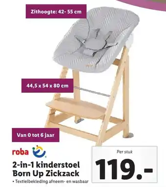 Lidl 2-in-1  kinderstoel born up zickzack aanbieding