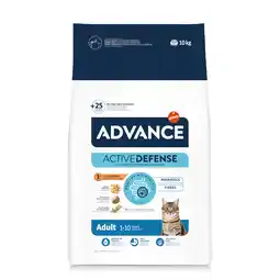 Zooplus 8 ,5 kg + 1,5 kg gratis! Advance droogvoer voor katten - Adult met Kip & Rijst 10 kg aanbieding
