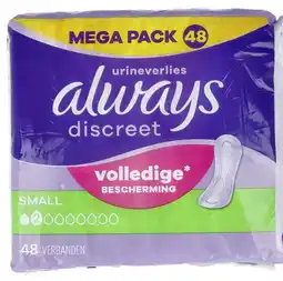 De Online Drogist Always Discreet Urineverlies Verband Mega Pack aanbieding
