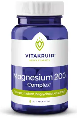De Online Drogist Vitakruid Magnesium 200 Complex Tabletten 30TB aanbieding