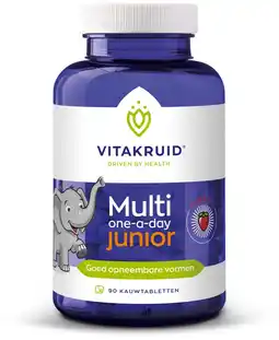 De Online Drogist Vitakruid Multi one-a-day Junior Kauwtabletten 90KTB aanbieding