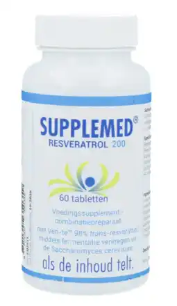 De Online Drogist Supplemed Resveratrol 200 Tabletten 60TB aanbieding