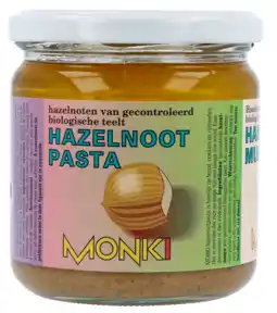 De Online Drogist Monki Hazelnootpasta 330GR aanbieding