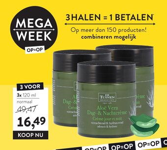 Holland & Barrett De tuinen aloe vera dag- & nachtcreme 120ml aanbieding