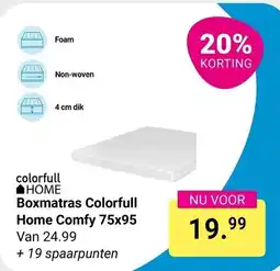 Van Asten BabySuperstore colorfull home boxmatras colorfull home comfy 75x95 aanbieding