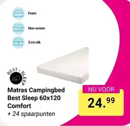 Van Asten BabySuperstore Best Sleep Matras Campingbed 60x120 aanbieding