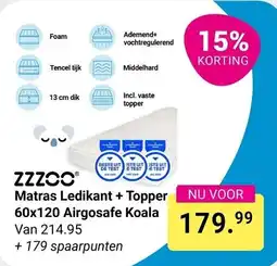Van Asten BabySuperstore zzzoo matras ledikant + topper aanbieding