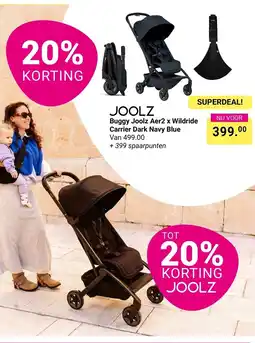 Van Asten BabySuperstore Buggy Joolz Aer2 x Wildride Carrier Dark Navy Blue aanbieding