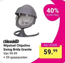 Van Asten BabySuperstore chipolino Wipstoel Chipolino Swing Brida Granite aanbieding