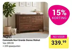 Van Asten BabySuperstore Novi commode Novi Grande Sienna Walnut aanbieding