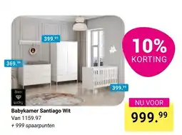 Van Asten BabySuperstore Born Lucky Babykamer Santiago Wit aanbieding