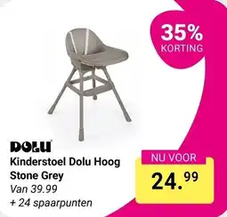 Van Asten BabySuperstore Dolu Kinderstoel Dolu Hoog Stone Grey aanbieding