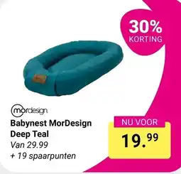 Van Asten BabySuperstore mordesign Babynest MorDesign Deep Teal aanbieding