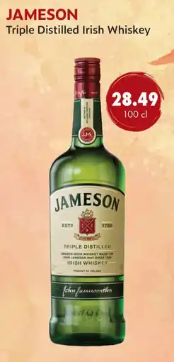 uw topSlijter Jameson Triple Distilled Irish Whiskey aanbieding