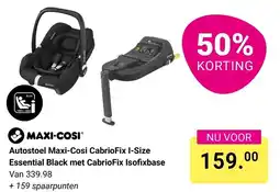 Van Asten BabySuperstore Maxi-Cosi Autostool Maxi-Cosi CabrioFix I-Size Essential Black met CabrioFix Isofixbase aanbieding