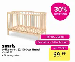 Van Asten BabySuperstore smrt. Ledikant smrt. 60x120 Open Natural aanbieding