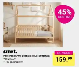 Van Asten BabySuperstore smrt. Peuterbed Smrt. Bedhuisje 80x160 Natural aanbieding