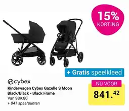 Van Asten BabySuperstore cybex Kinderwagen Cybex Gazelle S Moon Black/Black - Black Frame aanbieding