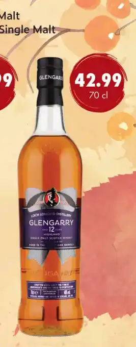 Glengarry single malt scotch whisky