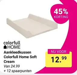 Van Asten BabySuperstore Colorfull Home Aankleedkussen Soft Cream aanbieding