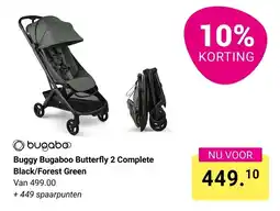 Van Asten BabySuperstore bugaboo Buggy Bugaboo Butterfly 2 Complete Black/Forest Green aanbieding