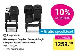 Van Asten BabySuperstore bugaboo kinderwagen bugaboo donkey6 single complete black/cocoa brown aanbieding