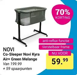 Van Asten BabySuperstore Co-Sleeper Novi Kyra Air + Green Melange aanbieding