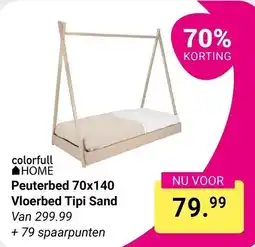 Van Asten BabySuperstore Colorfull Home Peuterbed Vloerbed Tipi Sand aanbieding