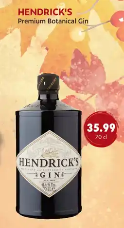 uw topSlijter Hendrick's Premium Botanical Gin aanbieding