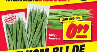 Nettorama Snijbonen zak 400 gr. aanbieding