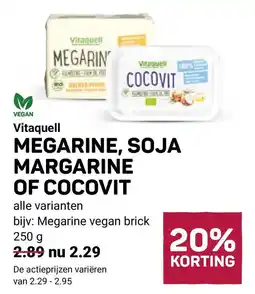 Ekoplaza Vitaquell megarine, soja margarine of cocovit aanbieding