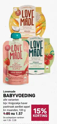 Ekoplaza Lovemade Babyvoeding aanbieding