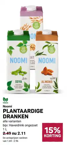 Ekoplaza Noomi plantaardige dranken aanbieding