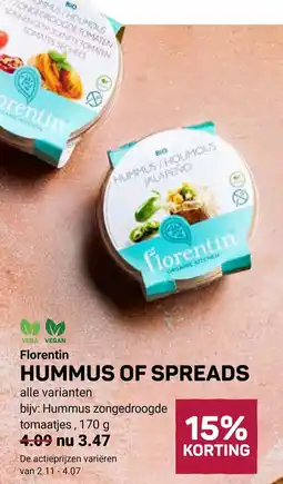 Ekoplaza Florentin Hummus Of Spread aanbieding