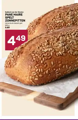 Ekoplaza Bakkerij van der Westen Pane Maire Spelt Zonnepitten aanbieding