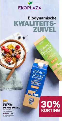 Ekoplaza Zuiver Zuivel KALF BIJ DE KOE ZUIVEL aanbieding