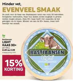 Ekoplaza Bastiaansen Light Kaas 30+ aanbieding