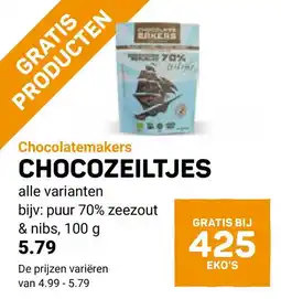 Ekoplaza Chocolatemakers CHOCOZEILTJES aanbieding
