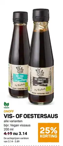 Ekoplaza Onoff vis- of oestersaus aanbieding